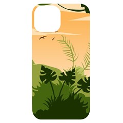 Forest Images Vector Iphone 14 Black Uv Print Case by Mog4mog4