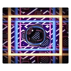 Abstract Sphere Room 3d Design Shape Circle Premium Plush Fleece Blanket (small)