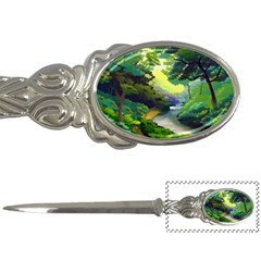 Landscape Illustration Nature Forest River Water Letter Opener