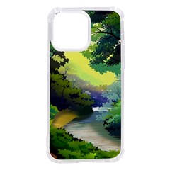 Landscape Illustration Nature Forest River Water Iphone 14 Pro Max Tpu Uv Print Case by Mog4mog4