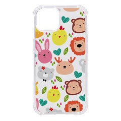 Cute Animals Cartoon Seamless Background Iphone 14 Tpu Uv Print Case by Bakwanart