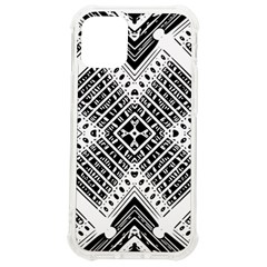 Black And White Modern Texture Seamless Print Fabric Pattern Iphone 12 Mini Tpu Uv Print Case	 by Bakwanart