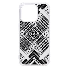 Black And White Modern Texture Seamless Print Fabric Pattern Iphone 14 Pro Tpu Uv Print Case by Bakwanart