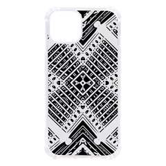 Black And White Modern Texture Seamless Print Fabric Pattern Iphone 13 Tpu Uv Print Case