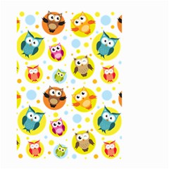 Owl Bird Cartoon Small Garden Flag (two Sides) by Bakwanart