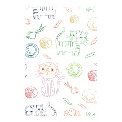 Cats And Food Doodle Seamless Pattern Shower Curtain 48  X 72  (small) 