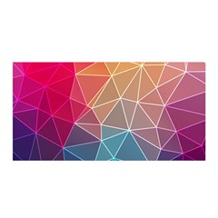 Multicolored Geometric Origami Idea Pattern Satin Wrap 35  X 70  by Bakwanart