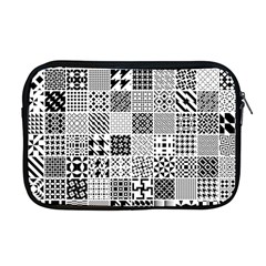 Black And White Geometric Patterns Apple Macbook Pro 17  Zipper Case by Bakwanart