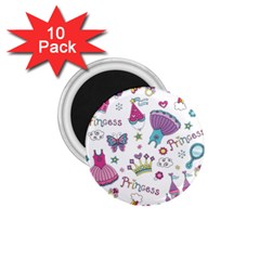 Princess Element Background Material 1 75  Magnets (10 Pack) 
