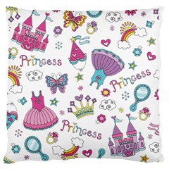 Princess Element Background Material Standard Premium Plush Fleece Cushion Case (two Sides) by Bakwanart