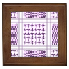 Square Purple Pattern Bead Purple Keffiyeh Purple Geometric Headdress Angle Violet Rectangle Framed Tile by Bakwanart