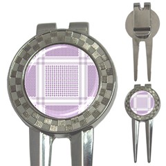 Square Purple Pattern Bead Purple Keffiyeh Purple Geometric Headdress Angle Violet Rectangle 3-in-1 Golf Divots