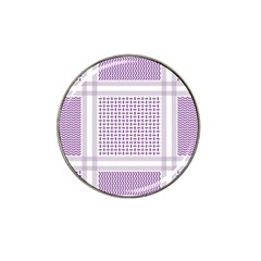 Square Purple Pattern Bead Purple Keffiyeh Purple Geometric Headdress Angle Violet Rectangle Hat Clip Ball Marker (10 Pack) by Bakwanart