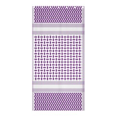 Square Purple Pattern Bead Purple Keffiyeh Purple Geometric Headdress Angle Violet Rectangle Shower Curtain 36  X 72  (stall)  by Bakwanart