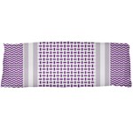 Square Purple Pattern Bead Purple Keffiyeh Purple Geometric Headdress Angle Violet Rectangle Body Pillow Case Dakimakura (Two Sides) Front