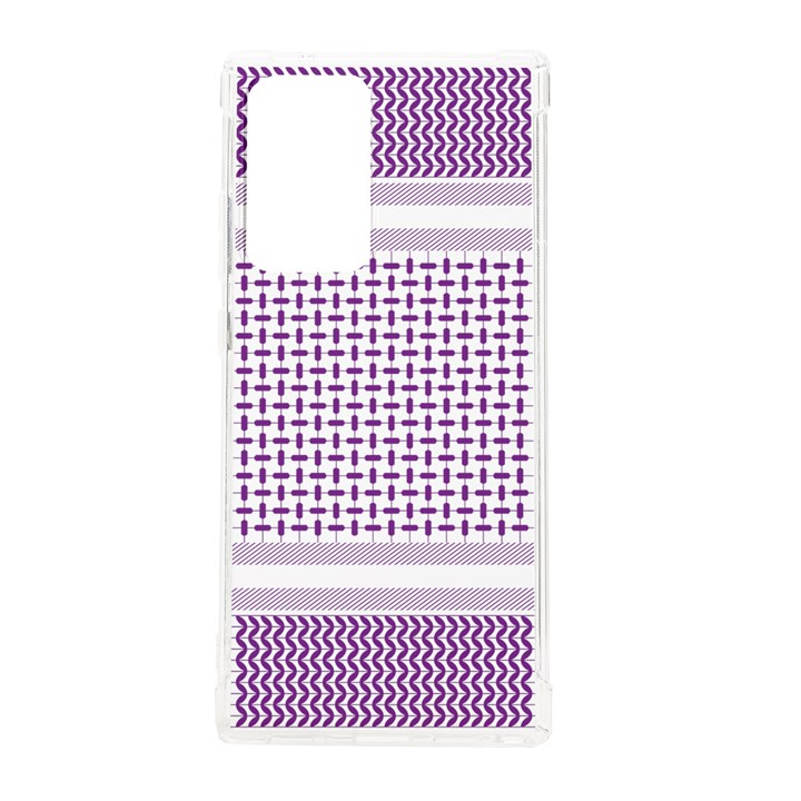 Square Purple Pattern Bead Purple Keffiyeh Purple Geometric Headdress Angle Violet Rectangle Samsung Galaxy Note 20 Ultra TPU UV Case