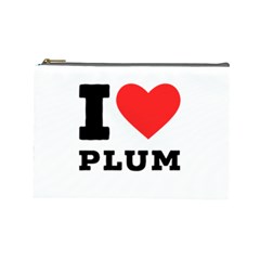 I Love Plum Cosmetic Bag (large) by ilovewhateva