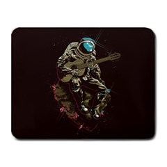 Astronaut Playing Guitar Parody Small Mousepad by Bakwanart