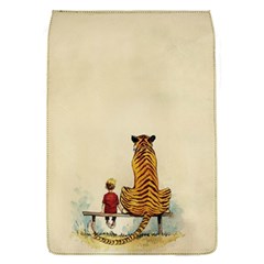 Tiger Sitting Beside Boy Painting Parody Cartoon Removable Flap Cover (s) by Bakwanart