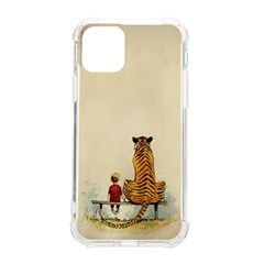 Tiger Sitting Beside Boy Painting Parody Cartoon Iphone 11 Pro 5 8 Inch Tpu Uv Print Case