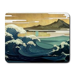 Sea Asia, Waves Japanese Art The Great Wave Off Kanagawa Small Mousepad
