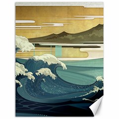Sea Asia, Waves Japanese Art The Great Wave Off Kanagawa Canvas 12  X 16  by Bakwanart
