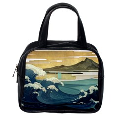 Sea Asia, Waves Japanese Art The Great Wave Off Kanagawa Classic Handbag (one Side) by Bakwanart