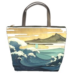 Sea Asia, Waves Japanese Art The Great Wave Off Kanagawa Bucket Bag by Bakwanart