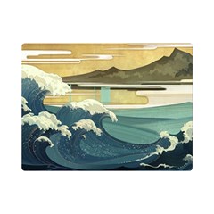 Sea Asia, Waves Japanese Art The Great Wave Off Kanagawa Premium Plush Fleece Blanket (mini) by Bakwanart