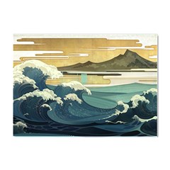 Sea Asia, Waves Japanese Art The Great Wave Off Kanagawa Crystal Sticker (a4)