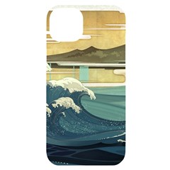 Sea Asia, Waves Japanese Art The Great Wave Off Kanagawa Iphone 14 Plus Black Uv Print Case by Bakwanart