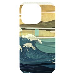 Sea Asia, Waves Japanese Art The Great Wave Off Kanagawa Iphone 14 Pro Black Uv Print Case by Bakwanart