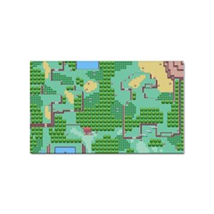 Green Retro Games Pattern Sticker Rectangular (10 Pack)