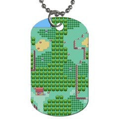 Green Retro Games Pattern Dog Tag (two Sides) by Bakwanart