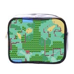 Green Retro Games Pattern Mini Toiletries Bag (One Side) Front