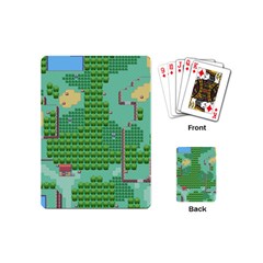 Green Retro Games Pattern Playing Cards Single Design (mini) by Bakwanart