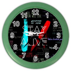 Stay Alive Color Wall Clock