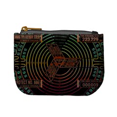 Black And Green Area Rug Neon Genesis Evangelion Computer Communication Mini Coin Purse by Bakwanart