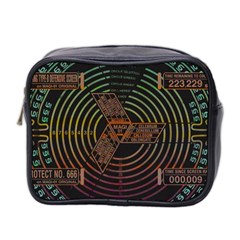 Black And Green Area Rug Neon Genesis Evangelion Computer Communication Mini Toiletries Bag (two Sides)