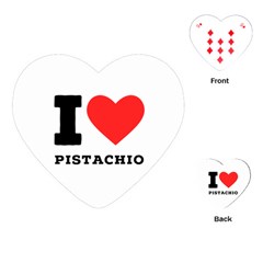 I Love Pistachio Playing Cards Single Design (heart)