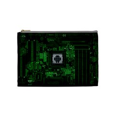 Technology Computer Chip Electronics Industry Circuit Board Cosmetic Bag (medium) by Bakwanart