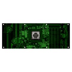 Technology Computer Chip Electronics Industry Circuit Board Banner And Sign 8  X 3 