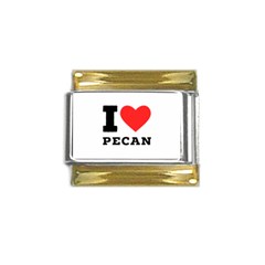 I love pecan Gold Trim Italian Charm (9mm)