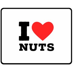 I Love Nuts Fleece Blanket (medium)