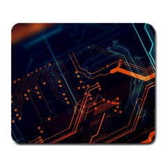 Abstract Colorful Circuit Large Mousepad by Bakwanart