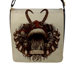 Christmas Dark Demon Evil Horror Krampus Flap Closure Messenger Bag (l)