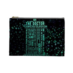 Tardis Doctor Who Technology Number Communication Cosmetic Bag (large) by Bakwanart