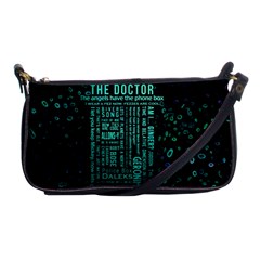 Tardis Doctor Who Technology Number Communication Shoulder Clutch Bag by Bakwanart