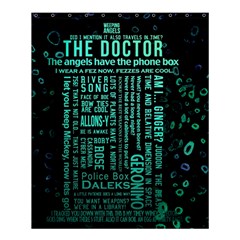 Tardis Doctor Who Technology Number Communication Shower Curtain 60  X 72  (medium)  by Bakwanart