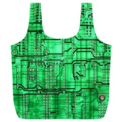 Green Circuit Board Computer Full Print Recycle Bag (xxxl) by Bakwanart